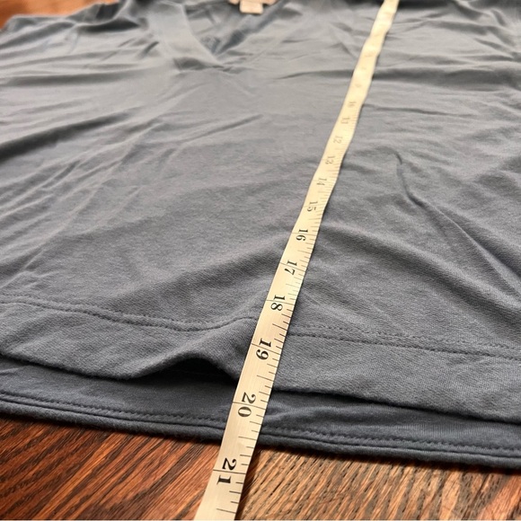 Athleta Oversized Westwood Blue draped Sweatshirt Collar Cropped Tee, size XS - Picture 5 of 10